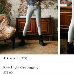 Free People Raw High Rise Jegging- Size 26